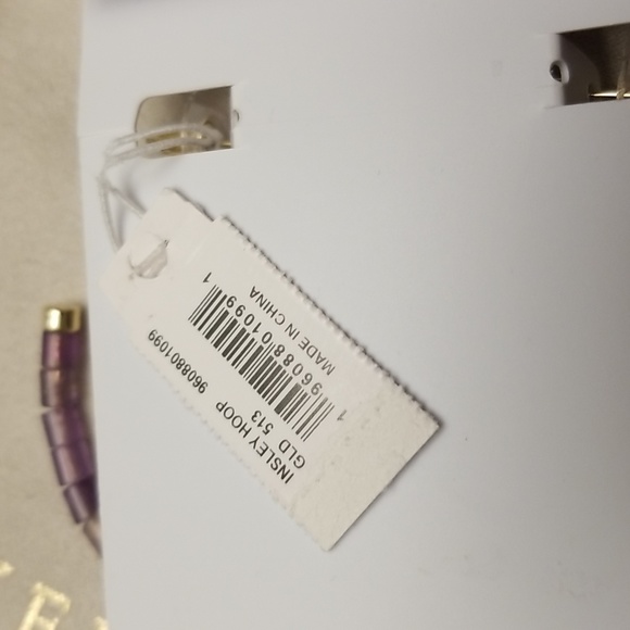 Kendra Scott purple amethyst Insley Hoop Earrings NWT - Picture 5 of 6